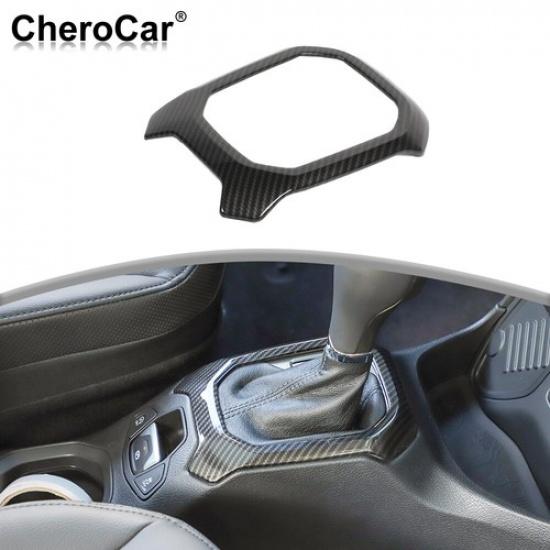Carbon Fiber Interior Gear Shift Panel Cover Trim Frame for Jeep Renegade 16-20