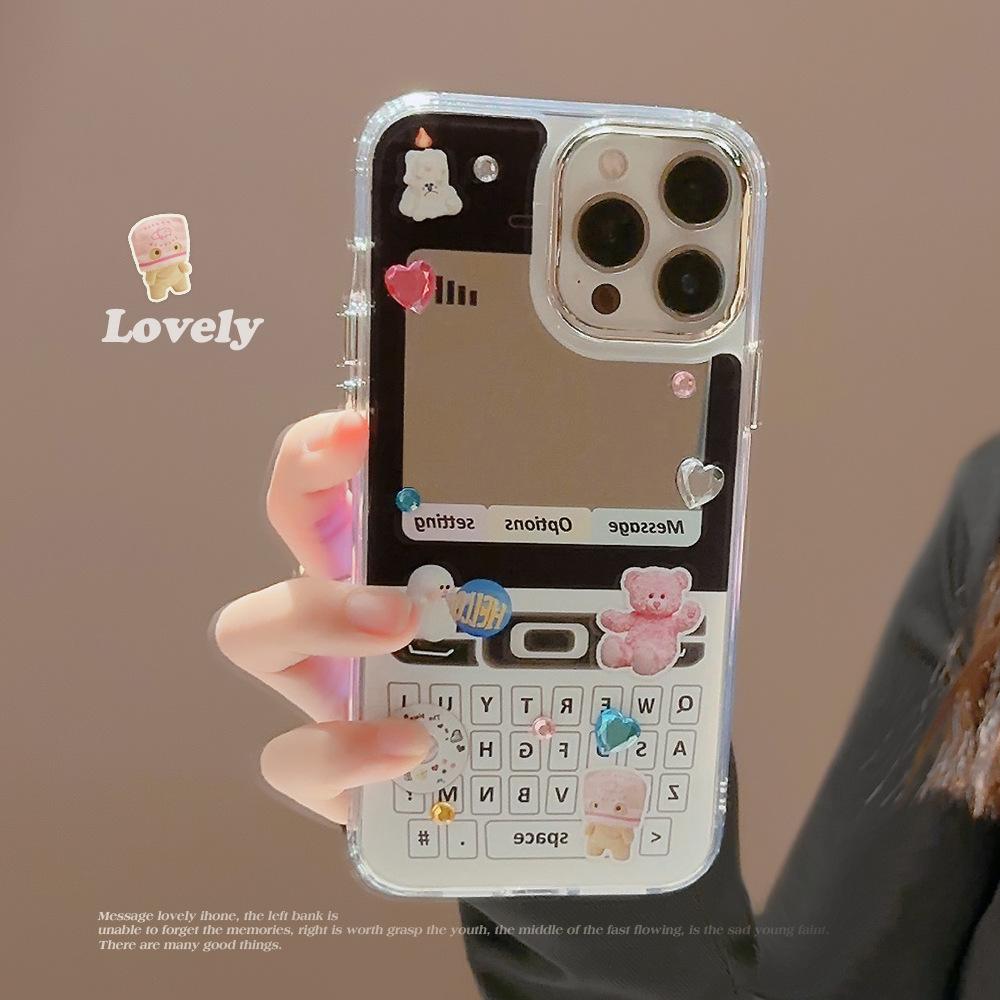 Plating Mirror Y2k Phone 13Pro Max Suitable for IPhone 16 IPhone Case 11 Retro Cute 15