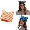 Einzigartige gestrickte Teufelshüte Minimalistische tragbare Hüte Atmungsaktive modische Hüte für Freizeit-Outfits und Treffen