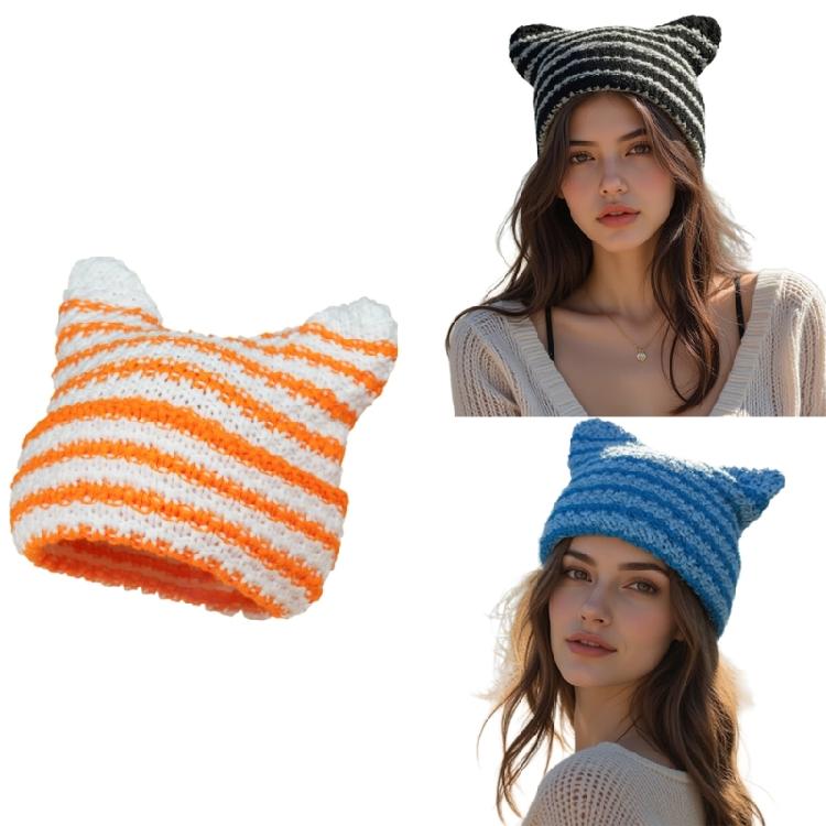 Einzigartige gestrickte Teufelshüte Minimalistische tragbare Hüte Atmungsaktive modische Hüte für Freizeit-Outfits und Treffen