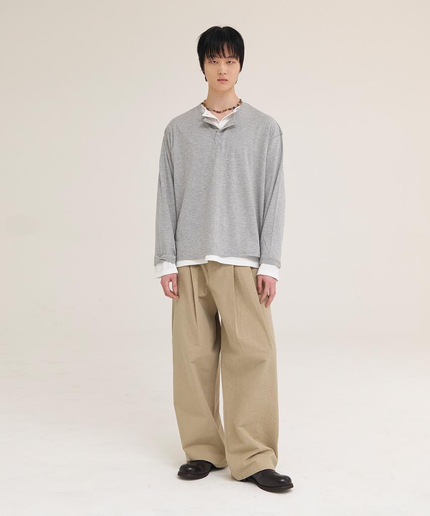 Akesi Harrison Wide Chino Pants_Washed Beige