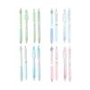 4PCS Ergonomic Handle Gel Inks Pen Refillable Retractable Gel Pen with Plastic Clip 0.5MM Black Inks for Office School