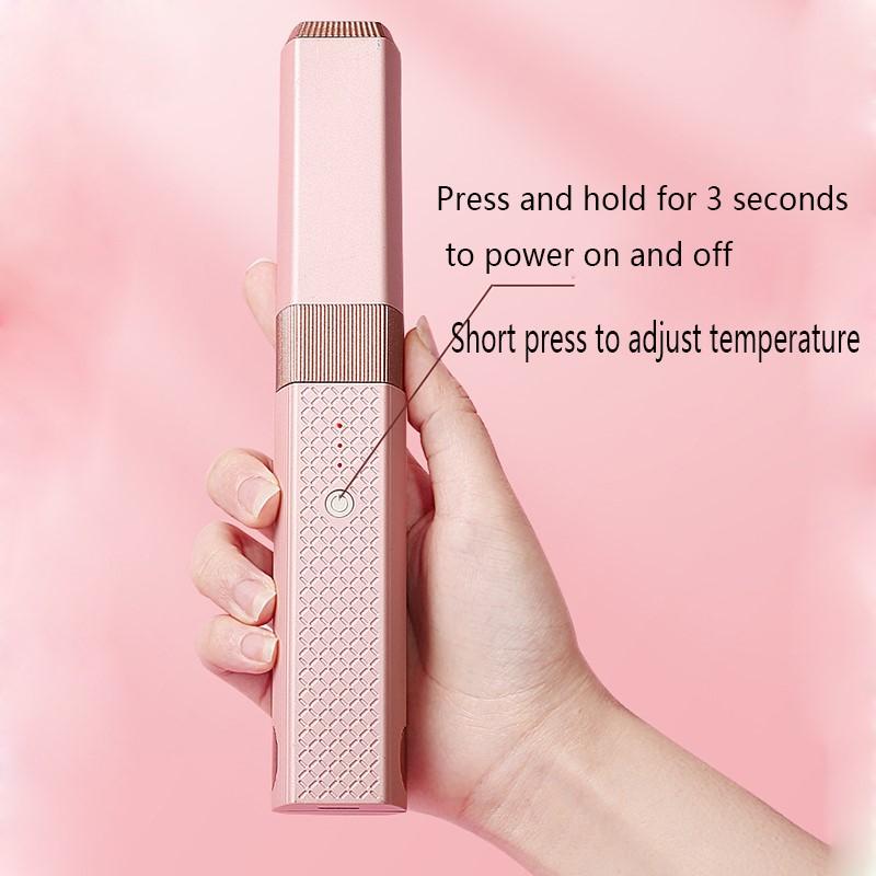 New Hair Curling Iron Mini Hair Straightener USB Recharge Wireless Ceramic Styling Tool Curler Flat Dry Straightener