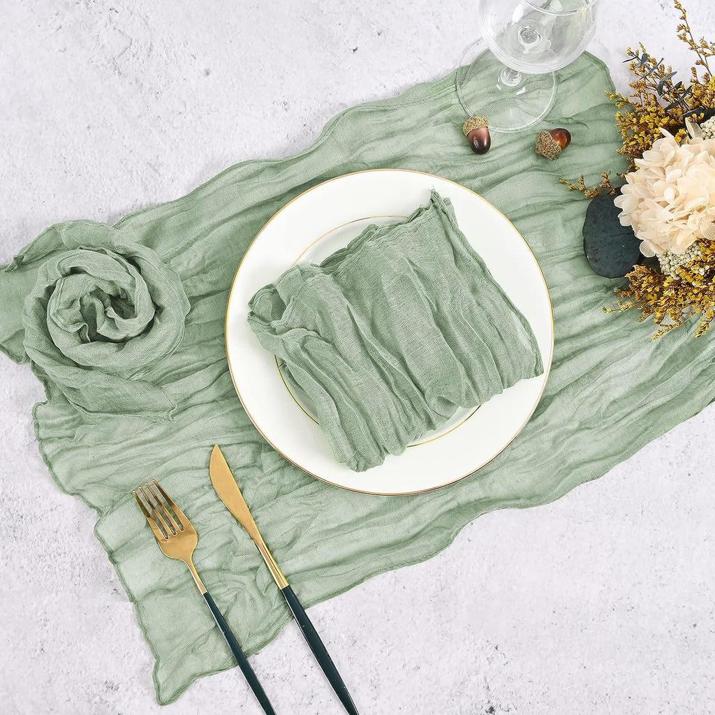 Wrinkled Polyester Crepe Cloth Napkin with Decorative Pleats for Weddings and Parties