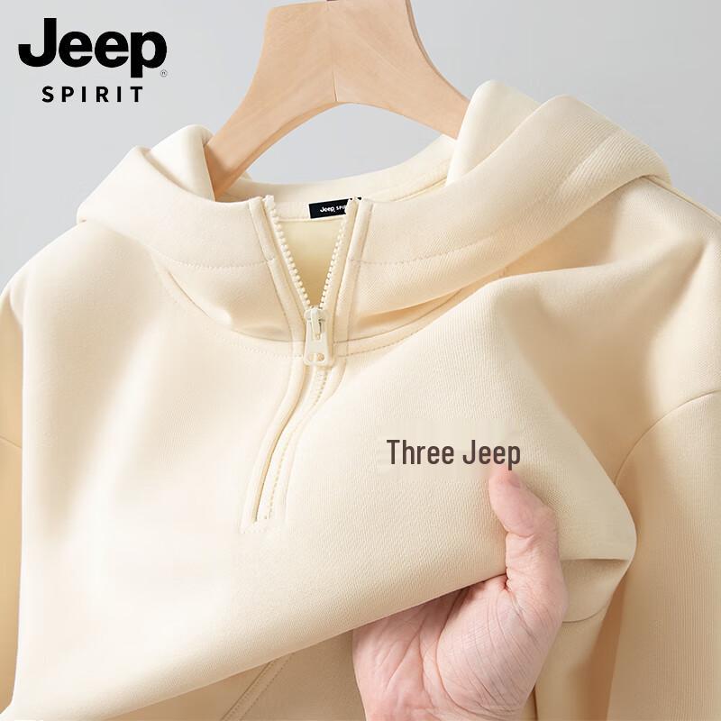 JEEP SPIRIT Men's Half-Zip Fleece Sweatshirt