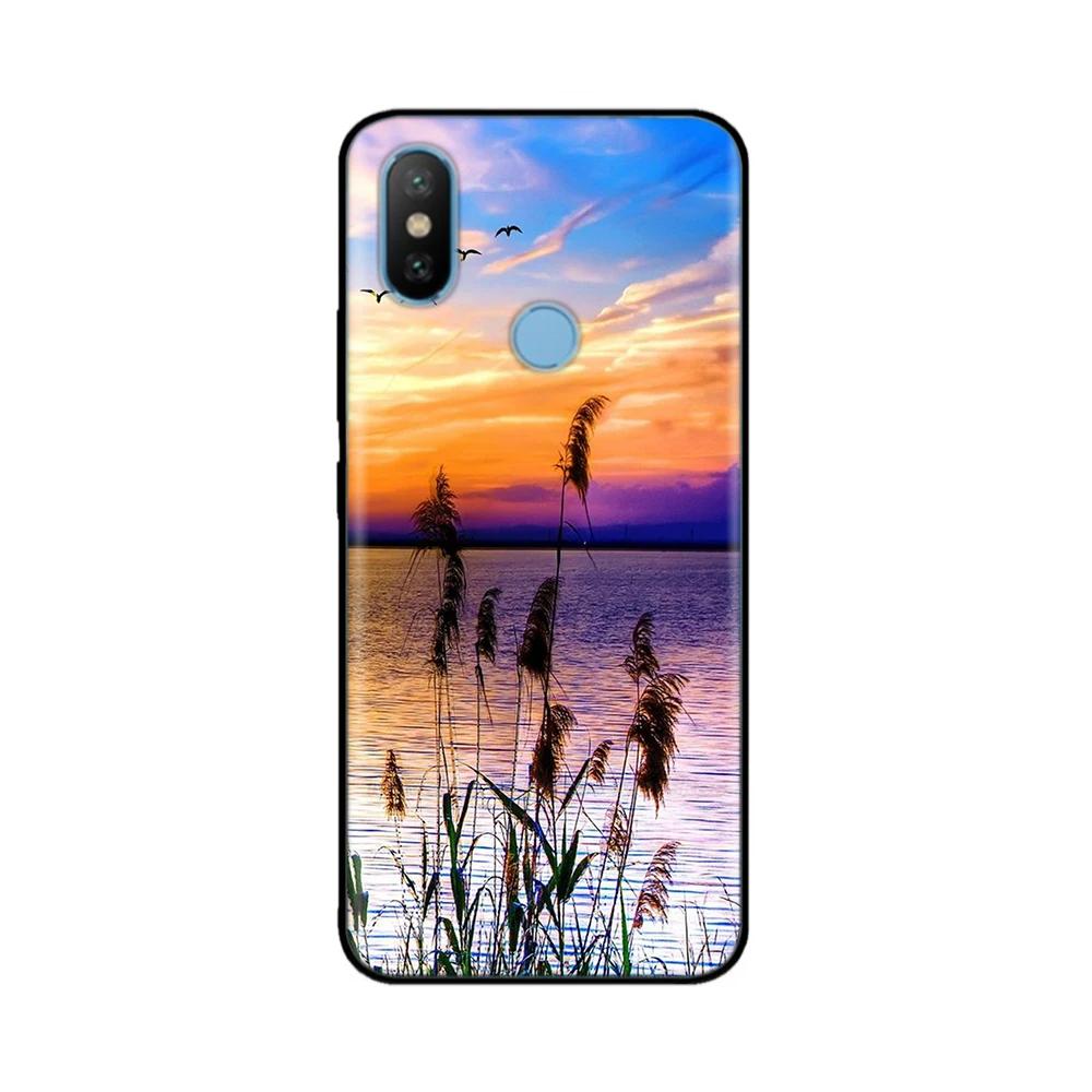 For Xiaomi Mi A2 Lite MiA2 Case Cute Heart Flower Back Cover Soft Silicone Phone Case For Xiaomi Mi A2 Lite A2lite Fundas Bumper