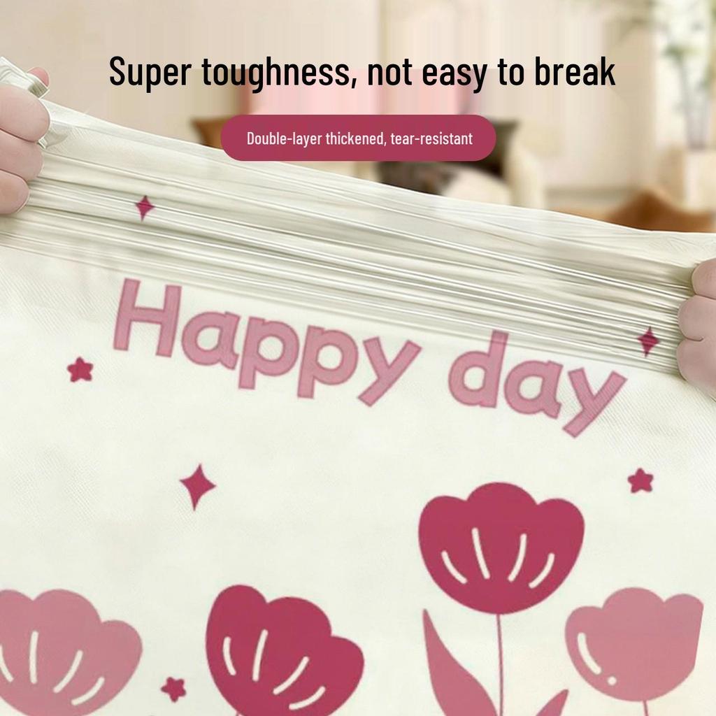 Tulip Fragrance Oversized Drawstring No-Tear Kitchen Trash Bags