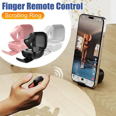 Bluetooth Scrolling Ring Finger Remote Control for Tiktok Remote Mobile Phone Camera Video Remote Control Selfie Page Turner