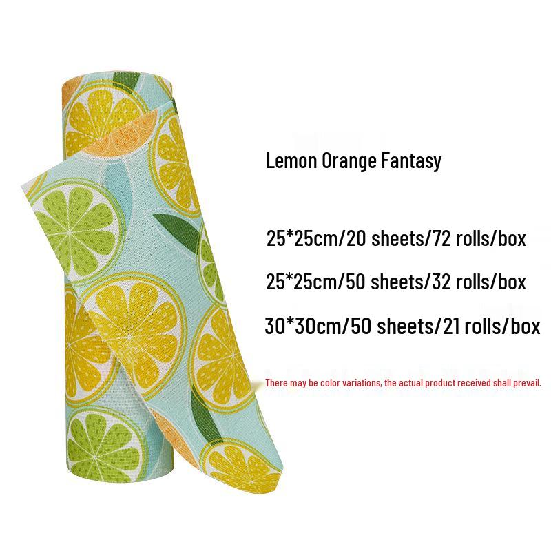 New Dual-Use Polyester Dishcloth: Printed, Tearable & Absorbent for Kitchen Cleaning