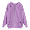 Women's Hooded Sweatshirts Autumn New Lazy Style Casual Loose Zipper Women's Sweatshirts Jackets Fashion Solid Color Streetwear Female Hooded Coats