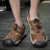 Summer Men's Sandals Classic Genuine Leather Sandals Fashion Outdoor Hiking Shoes Light  Breathable Non-slip Sneakers 38-48