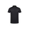 Li Ning Contrast Color Brand Logo Print Solid Short Sleeve Polo Shirt Men Polo Shirts Black APLN327-1
