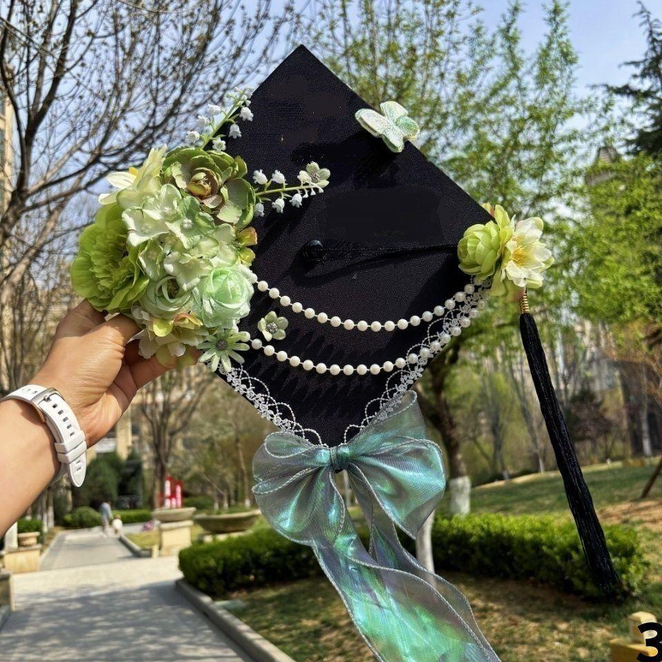 Graduation Flower Hairpin: New Style DIY Master’s Cap for College Student Photos and Gifts