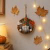 Halloween Gnome Wreath Handmade Decorative Door Hanging with Ghost and Pumpkin Elements Natural Vine Base for Seasonal Home Decor