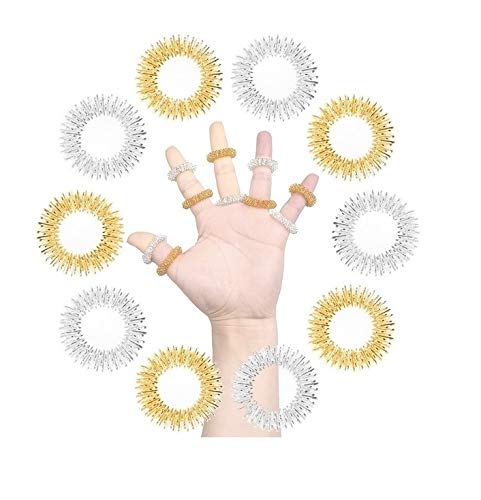 ACUPRESSURE New Sujok Finger Massage Rings (Set Of 10)