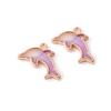 10pcs/lot Cute Alloy Dolphin Charms Color Drop Oil Pendant for DIY Bracelet Necklace Gifts Jewelry Making Findings Accessories