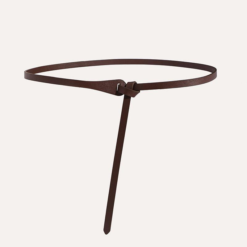 Pu Waist Simple Belt For Dresses With Adjustable Pin Buckle For Women