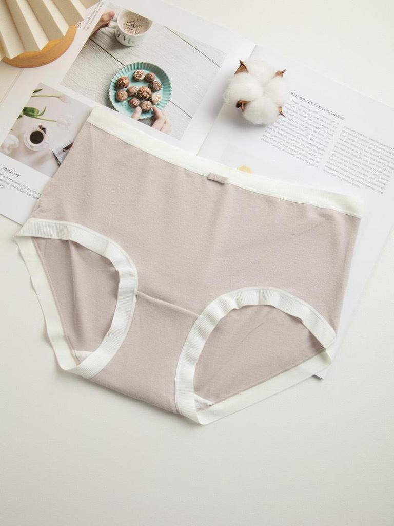 Women's Velvet Feel High-Elasticity Brushed Triangle Underwear - Soft, Comfortable, Solid Color for Autumn/Winter
