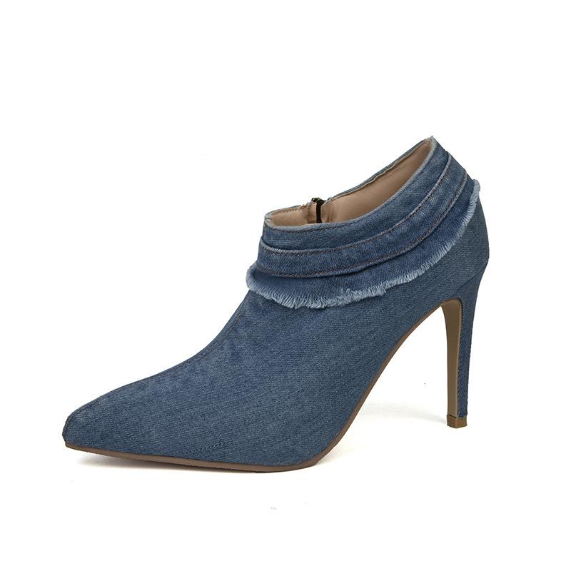 Fashion Hot Selling Women High Heels Shoes 2025 French Style Summer Vintage Pumps Pointed Toe Zipper Autumn Spring Shoes Fashion Pumps