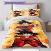 Son Goku Muster Bettwäsche, Steppbett Set Bettbezug Kissenbezug Zuhause Geburtstagsgeschenk (1 Bettbezug + 2 Kissenbezüge, ohne Füllung)