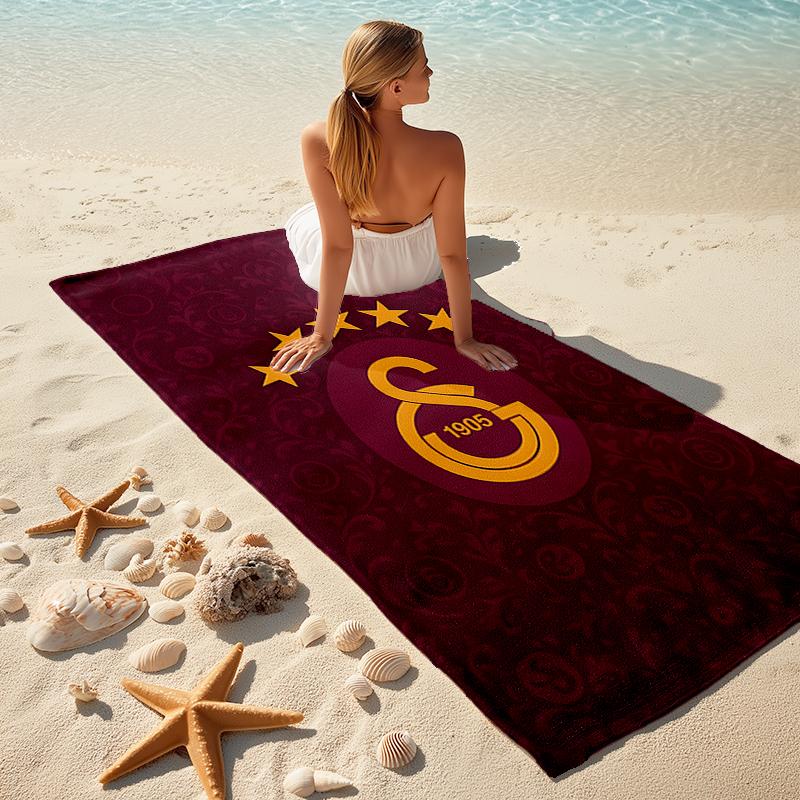 1 pièce Équipe de Football (2) Serviette de plage, Confortable et épaisse, et Serviette de natation/bain/pique-nique/camping, Convient aux plages en bord de mer