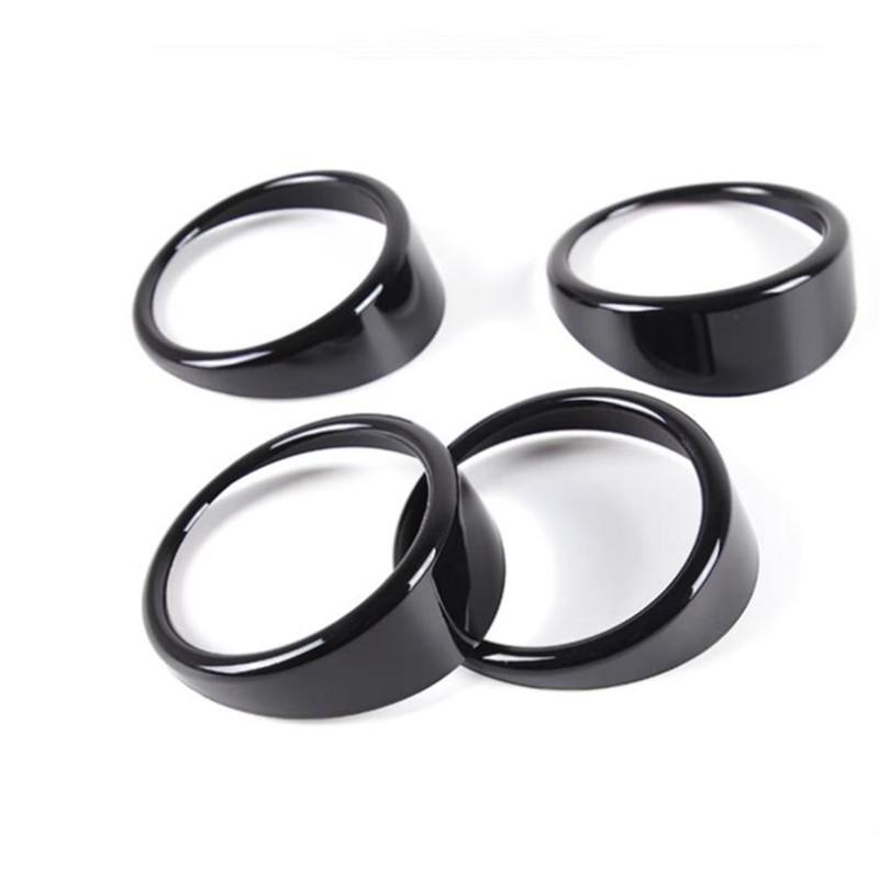 

Салон автомобиля центральная передняя решетка кондиционера выходное украшение накладное кольцо для автомобиля Land Rover Discovery 4 2010-16 чёрный