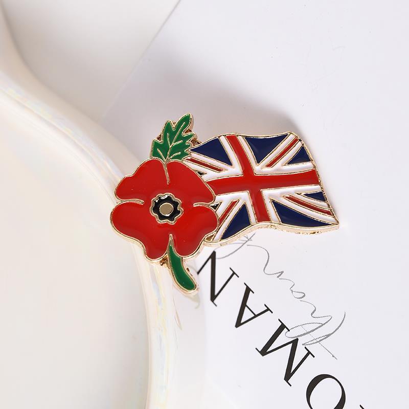2025 Poppy Brooch: European & American Commemorative Fashion Enamel Pin