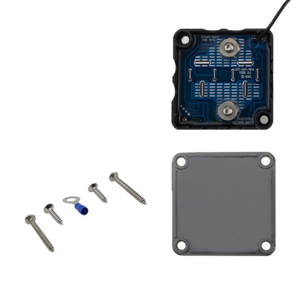 12V Battery Isolation Controller with Digital Display 140A Battery Isolator Switch Voltage Sensitive Relay for Boat for RVs