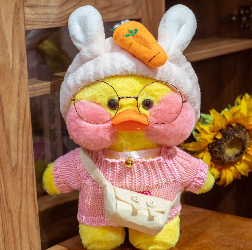 30cm Cute Lalafanfan Stuffed Soft Doll Plush Toy Kawaii Aminal Toys Girl Dressing Wearing Clothes Birthday Gifts