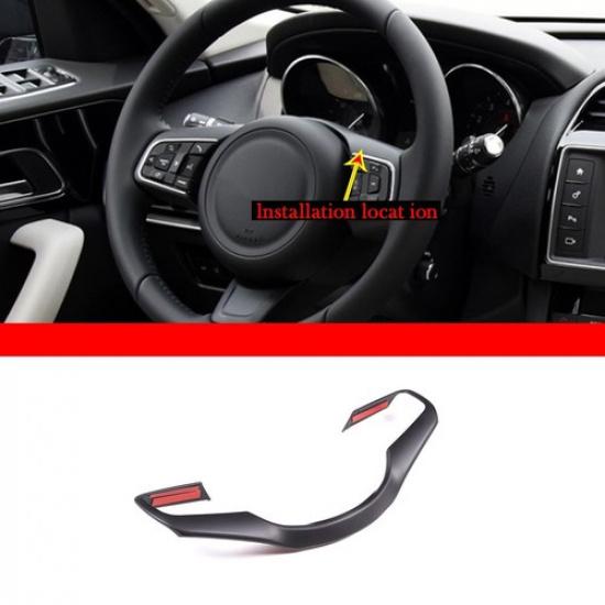 Matte Black Steering Wheel Frame Trim Cover For Jaguar F Pace 2016-