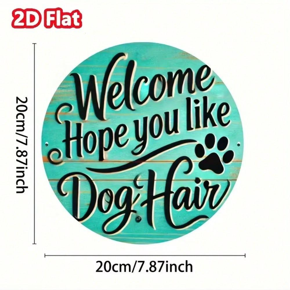 Retro Dog Hair Metal Tin Sign – Cute Animals Wall Art for Home Yard Decor