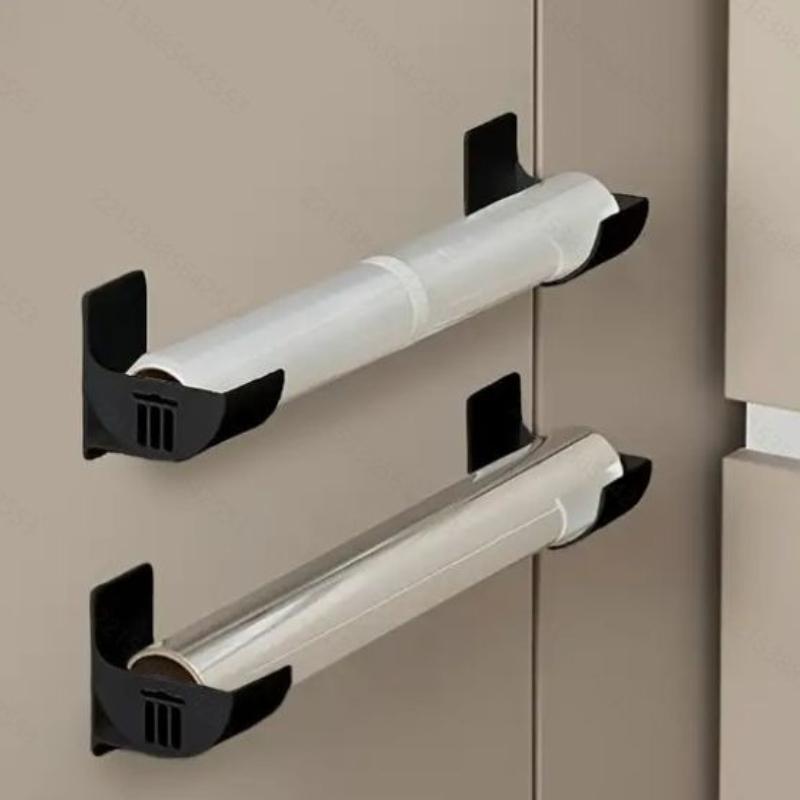 4-Pack Multi-Function Self-Adhesive Kitchen Organizers – Adjustable!Holds Wrap,Foil,Towel,Trash Bag & Umbrella, Non-Food Contact