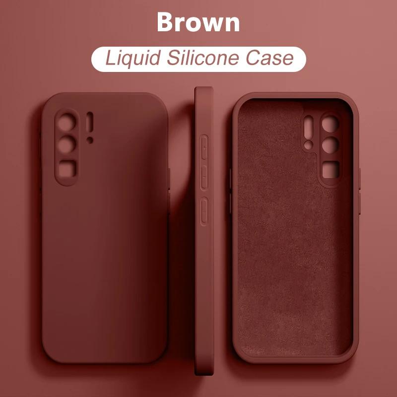 Per Huawei P30 P50 P40 P20 Pro Lite Custodia Quadrata in Silicone Liquido Custodie per Telefono Per Huawei Honor 50 60 Mate 30 20 Nova 9 Pro Cover