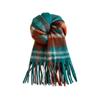 Plush Plaid Wool Scarf Tassel Cape Wraps Warm Winter Cashmere Scarves  Student