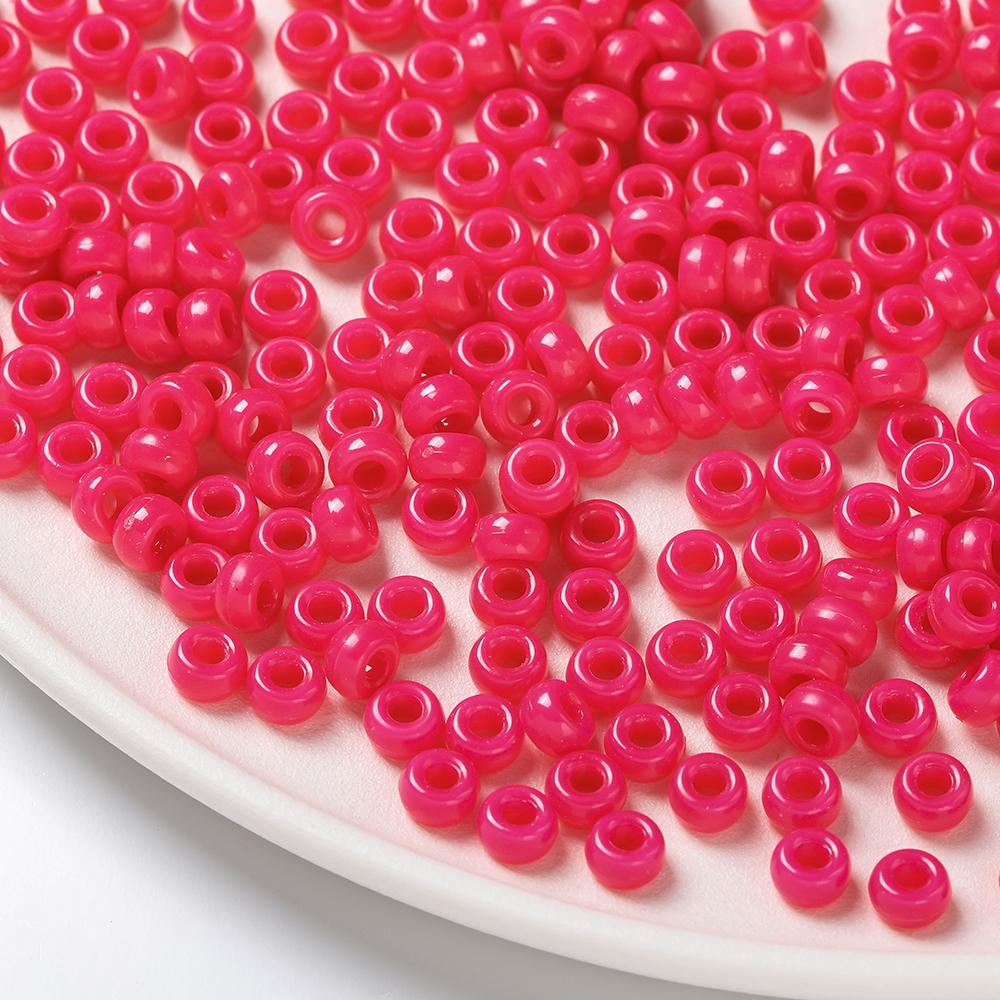 100pcs 4*7mm Acrylic Big Holes Beads Colored Spacer Loose Beads for DIY Necklace Bracelet Phone Charms Jewelry Making Supplies