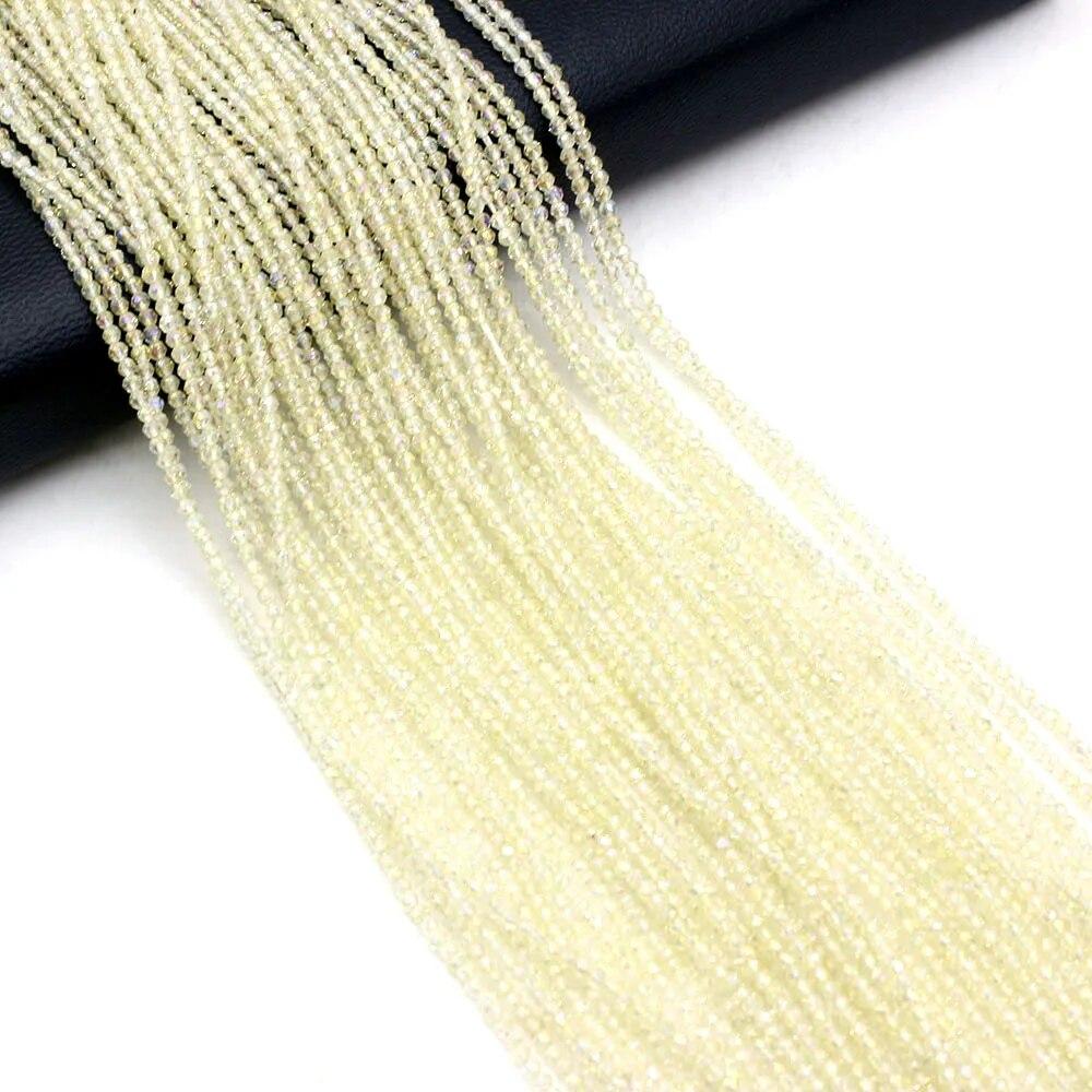 2 mm/3 mm, 2 Stück/Set, Naturstein-Spinell, bunte kleine Perlen, facettierte Glasperlen zur Schmuckherstellung, DIY-Halsketten- und Armbandzubehör