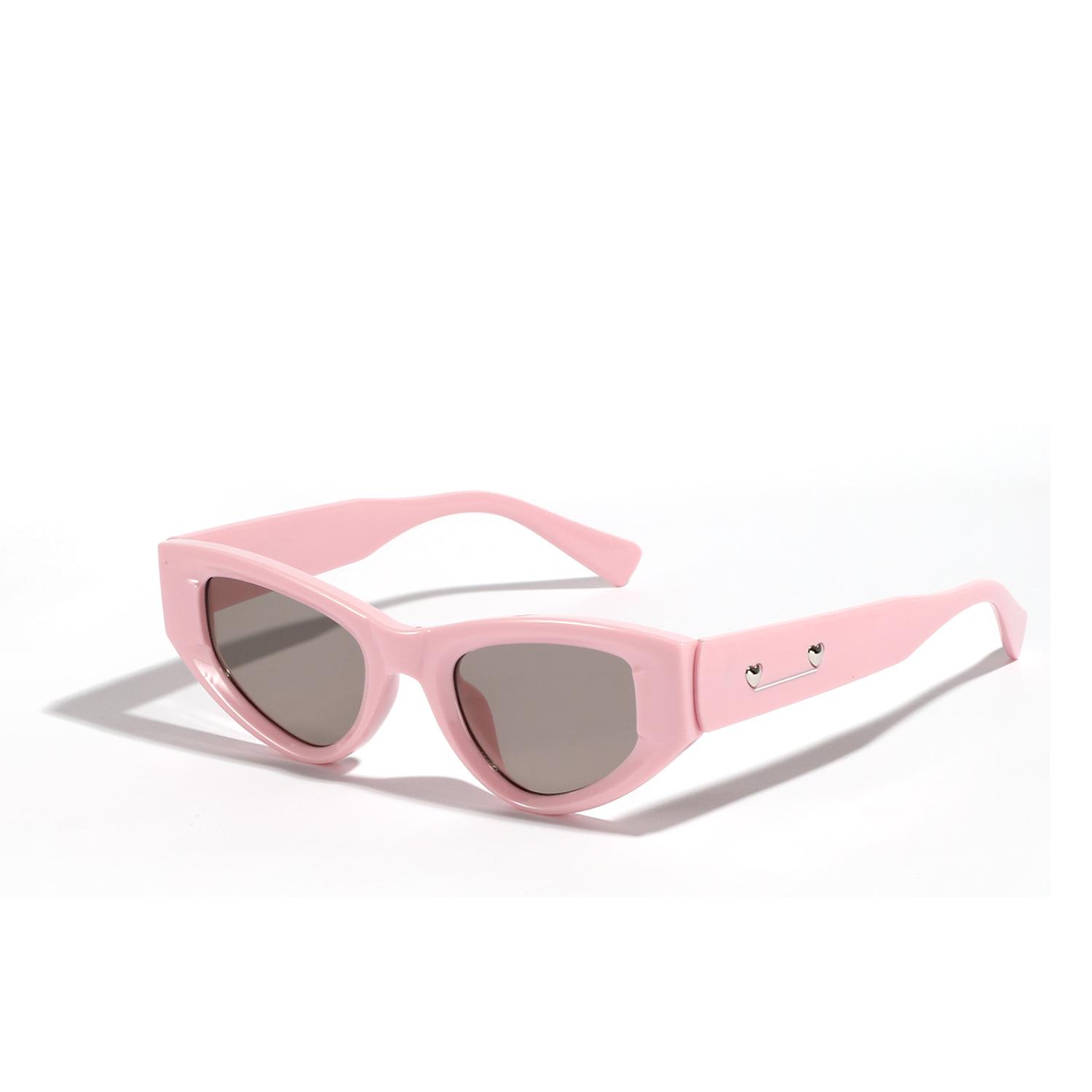 

Очки Street Shot Square Cat Eye Солнцезащитные очки Мужские солнцезащитные очки Love Rivet Женские ретро Ins Xiaohongshu