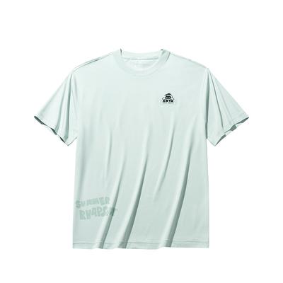 Comfortable Casual Simple Round Neck Versatile Loose Letter Print Breathable Short Sleeve T-Shirt Men Tops Monet-Gray 172528118-2