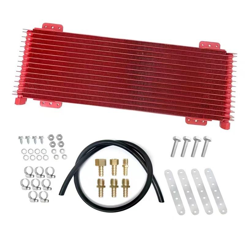 For Cool Max Low Pressure Drop Transmission Oil Cooler 40000GVW Universal красный