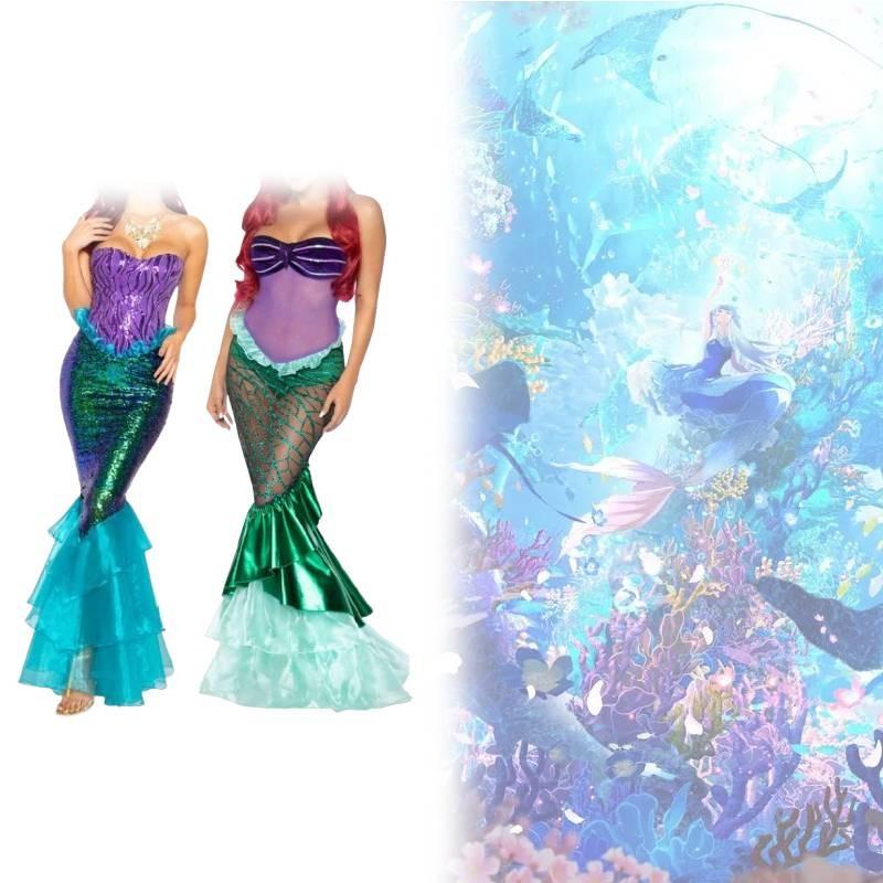 Mermaids Costume For Women With Ethnic Tribal Style For Stage Performance
