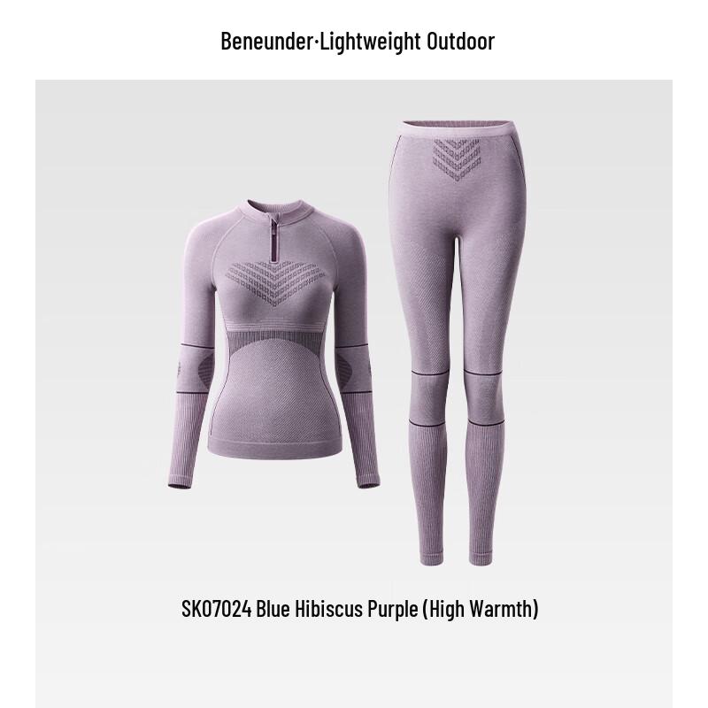 Beneunder Women's Thermal Underwear Set with Built-in Bra