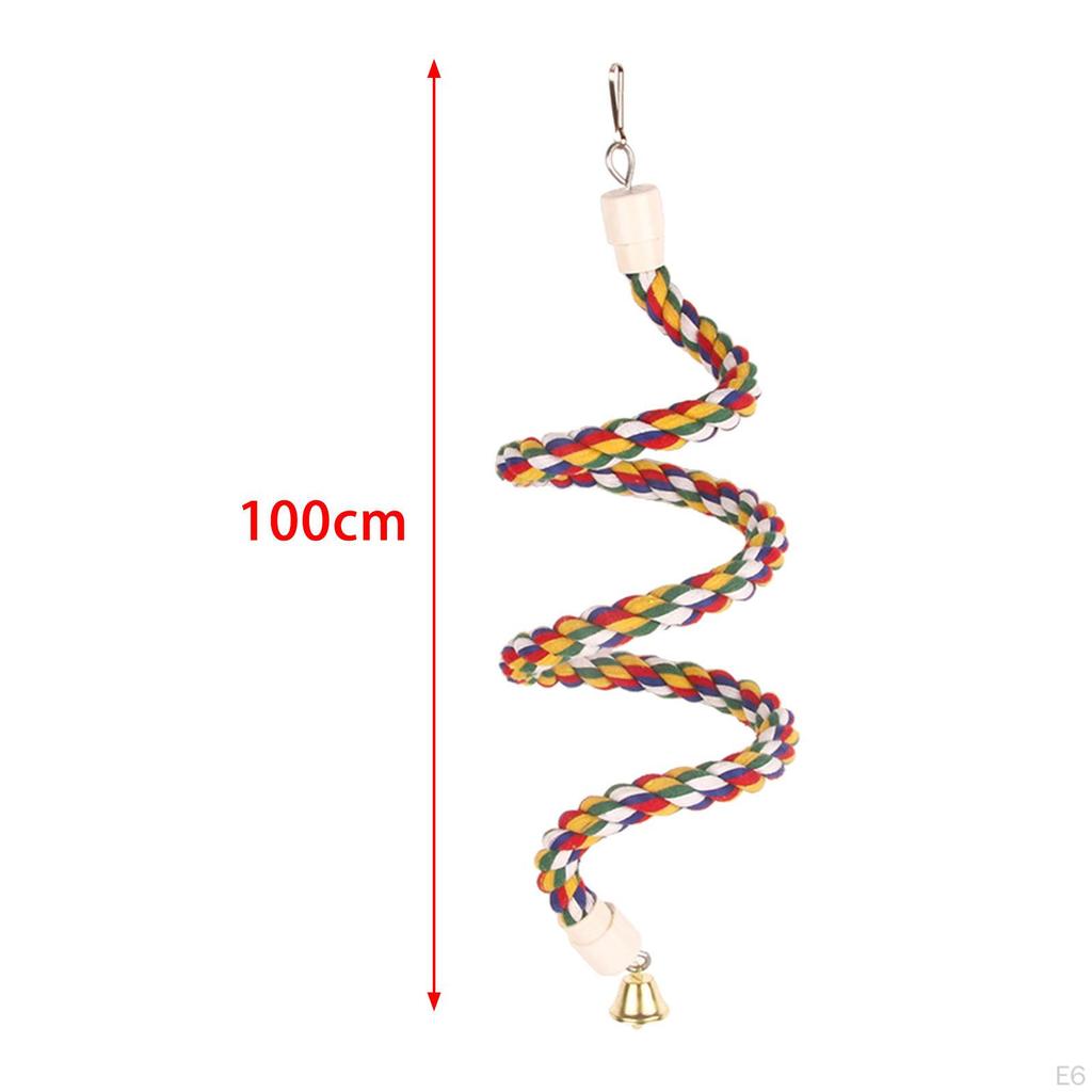 Posatoio in corda pieghevole per uccelli, Corda da arrampicata per pappagalli, per Canarino, Cacatua, Calopsitte,