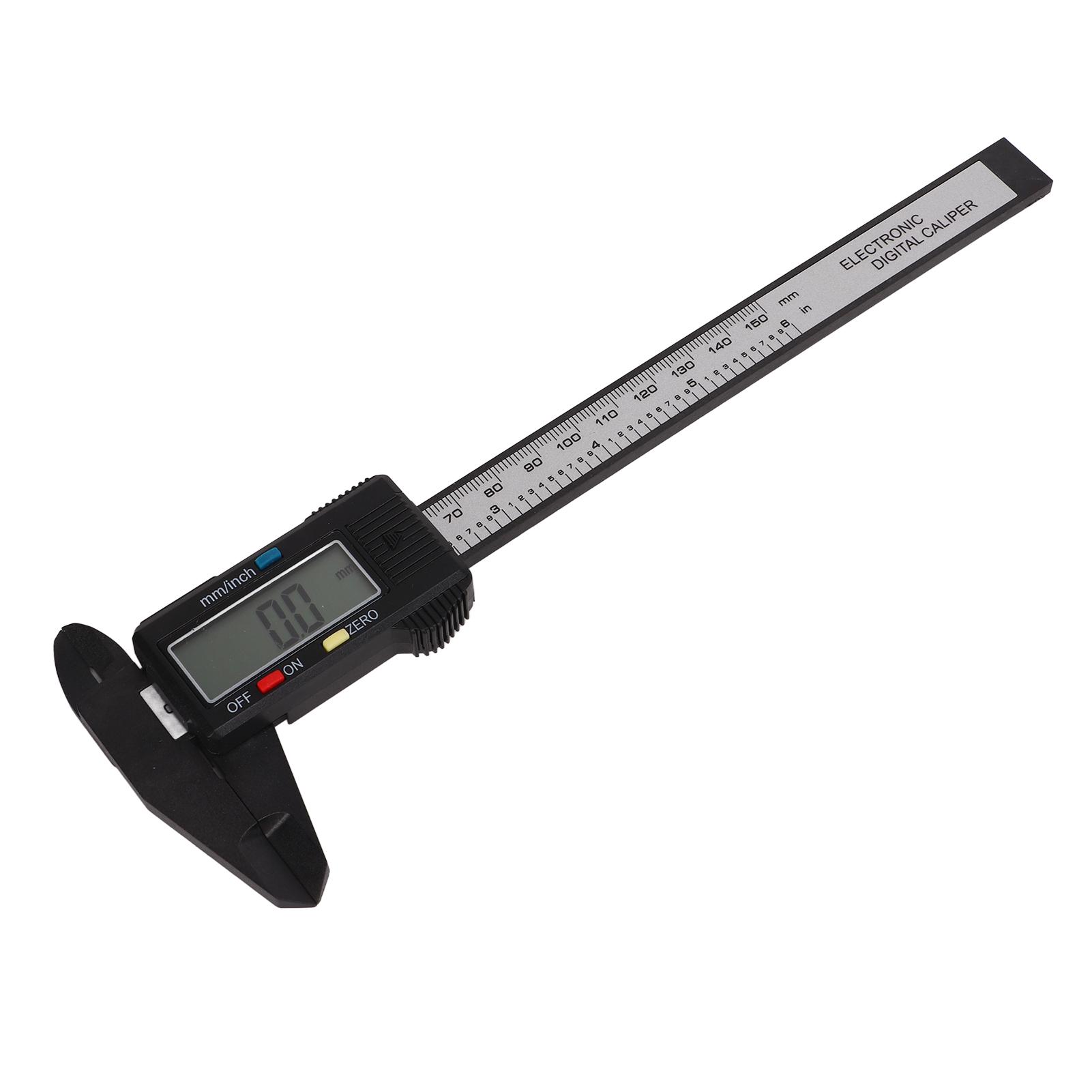 

Digital Caliper 0.1mm 0.01in Accuracy Auto Off LCD Screen Electronic Vernier Caliper with Millimeter Inch Conversion