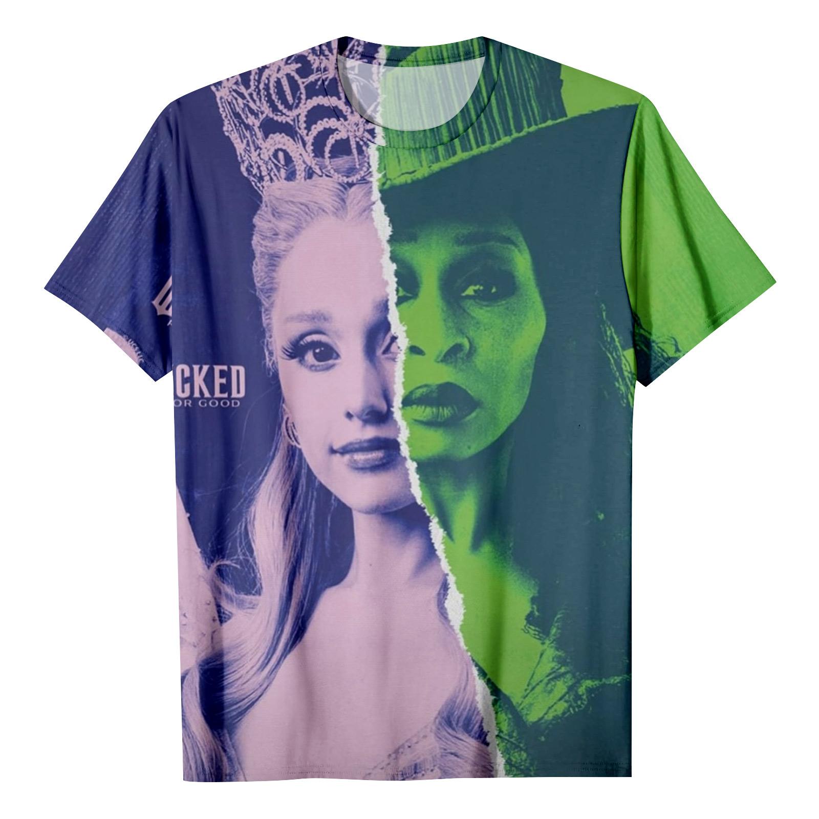 

Модная рабочая одежда с коротким рукавом и круглым вырезом, принтованные топы для женщин, летние топы S