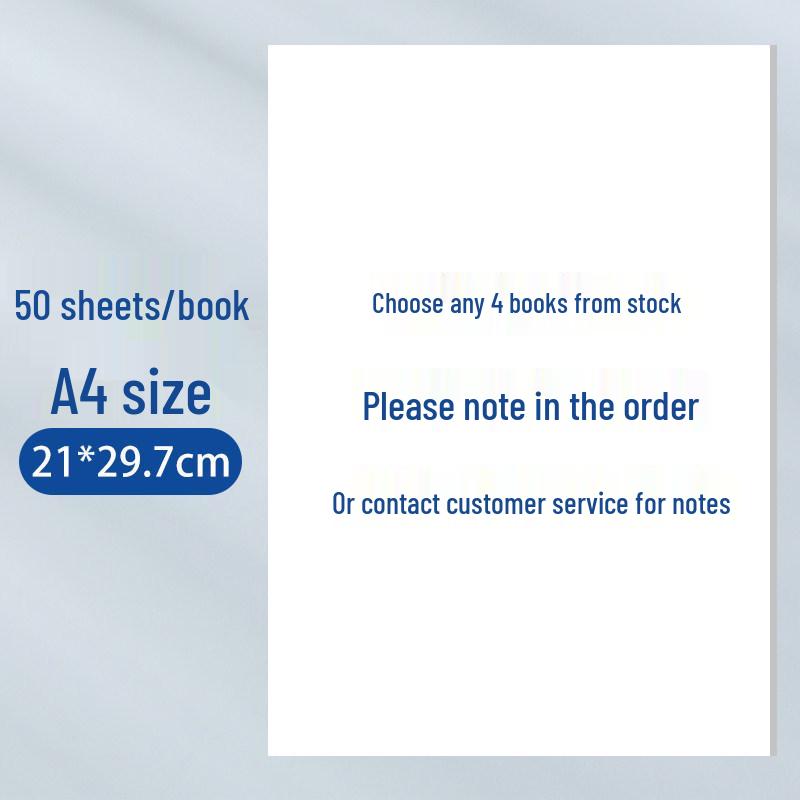 A4 Thickened Eye Protection Draft Paper - No Ink Bleed, Easy to Write, Ideal for University Notes