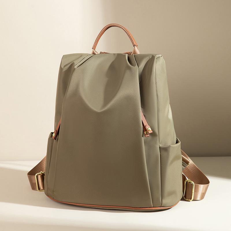 Women's Color Block Nylon Oxford Backpack - 2025 Fashion, Lightweight & Large Capacity for Travel & Commuting