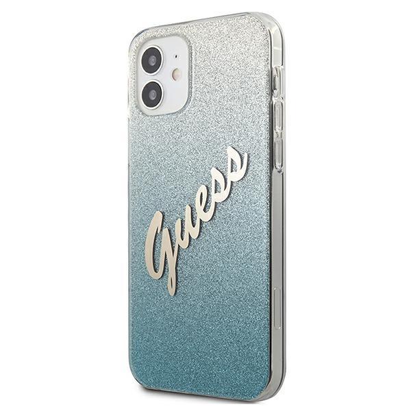 Hülle für iPhone 12 mini Guess Glitter Gradient Blau
