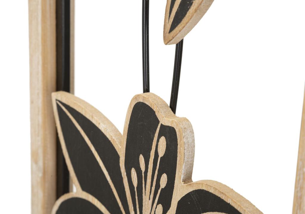 Iron and Wood Wall Panel Koman -B- Cm 26X2,5X60