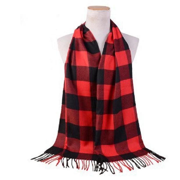 New Atmosphere Imitation Cashmere Plaid Tassel Scarf For Men In Autumn And Winter, With Thickened Velvet And Warm Neck