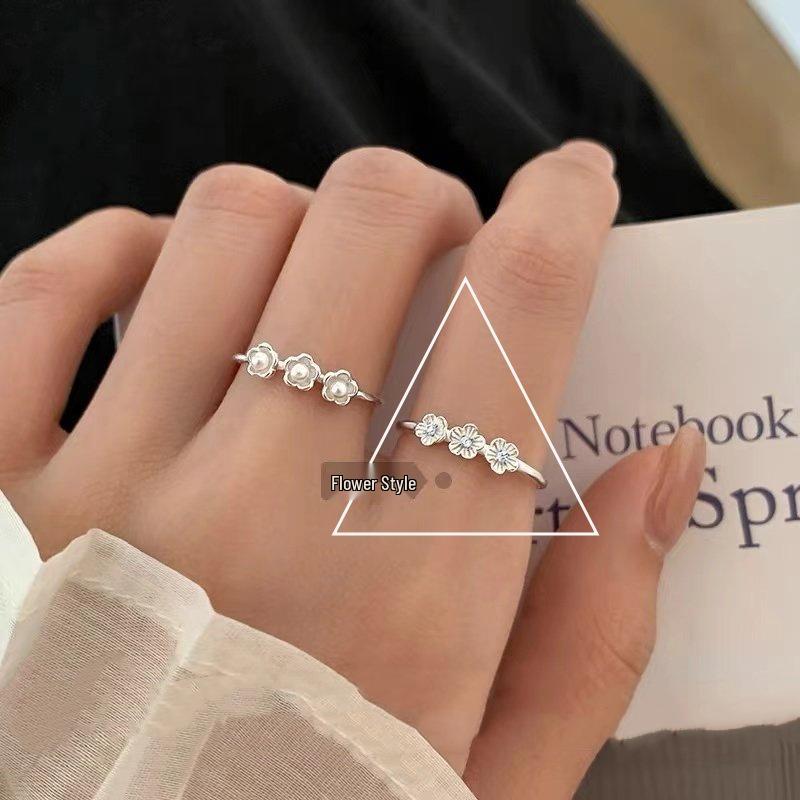 Сладкий Цветок Изысканное Открывающееся Модное Женское Кольцо - Элегантное и Модное Украшение на Указательный Палец Adjustable